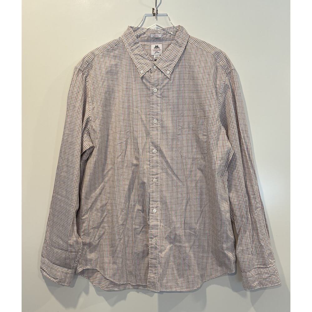 Thomas Mason For J‎ Crew Checkered Dress Shirt Mens XXL (1822)